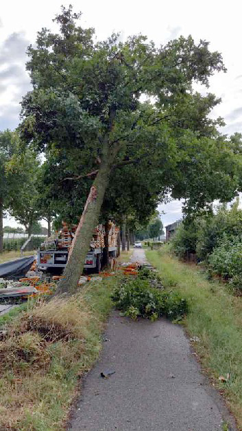 Aanrijdingsschade door tractor